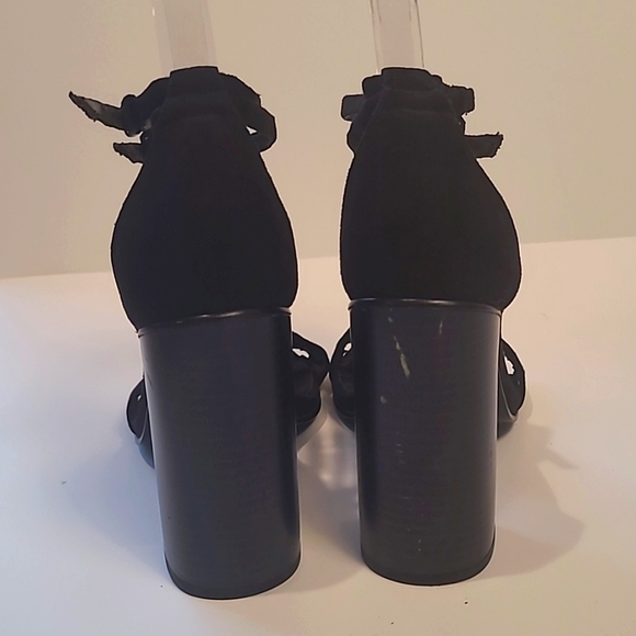 ZARA Strappy Block Heel Sandals Black - Picture 4 of 10